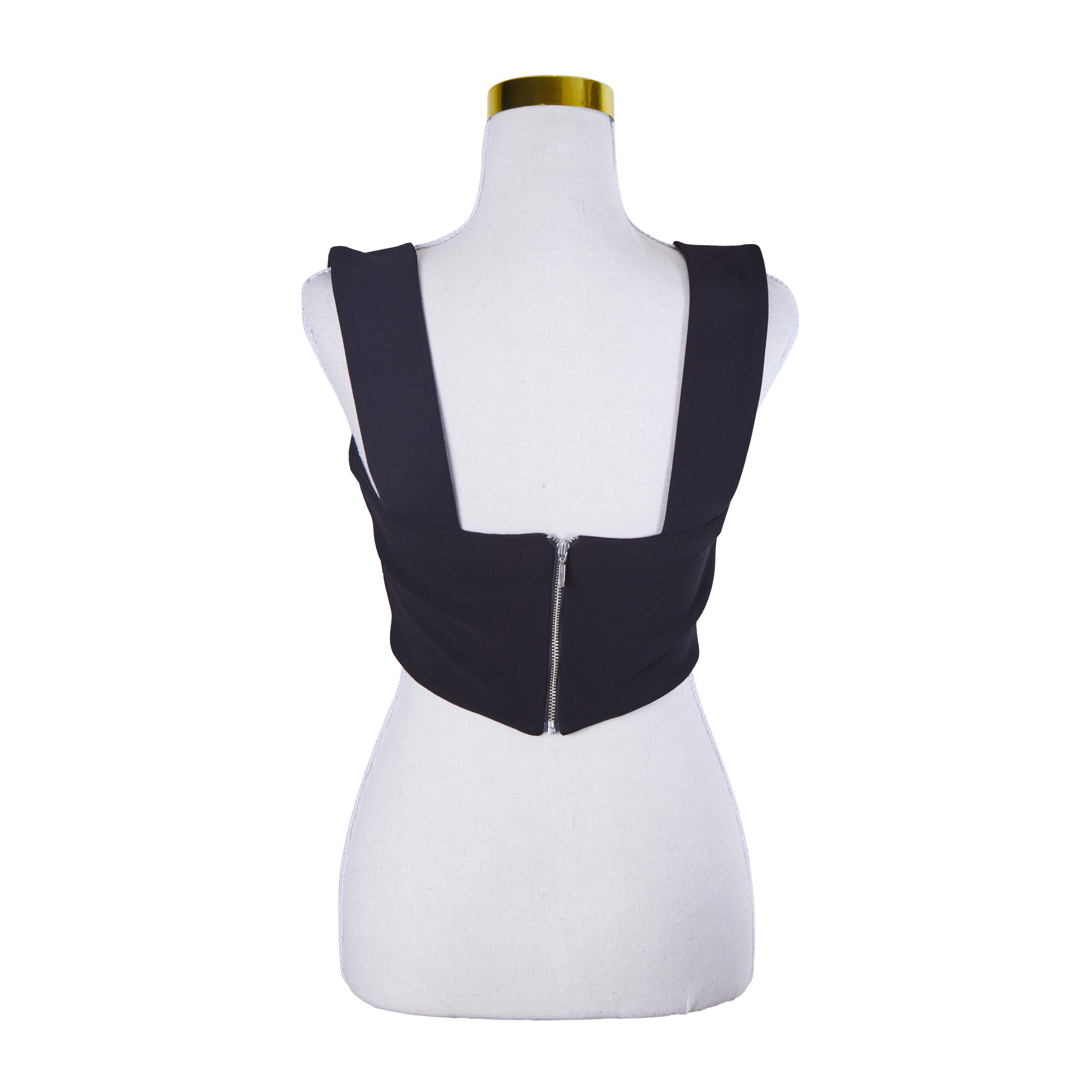Bec + Bridge Black Cut Out Detail Crop Top
