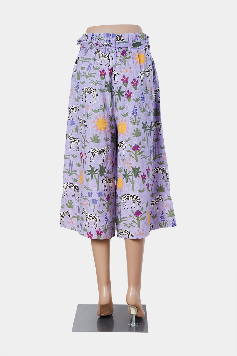 Princess Highway Purple Print Wide Leg High Waisted Trousers