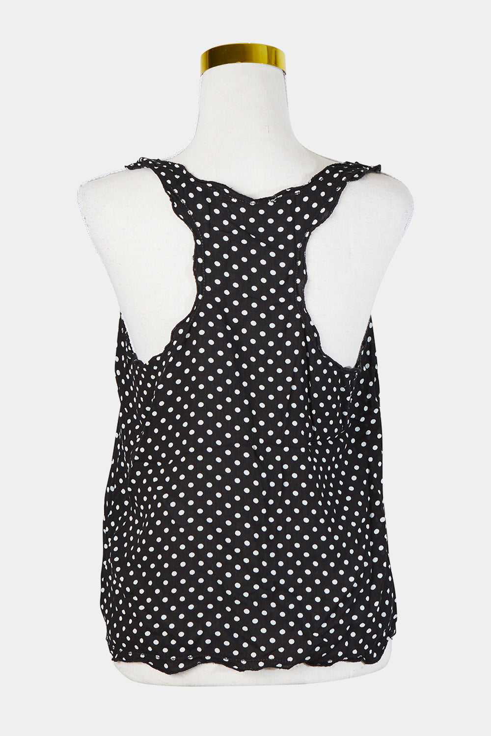 LUSH Black and White Polkadot Tank Top