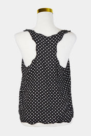 LUSH Black and White Polkadot Tank Top