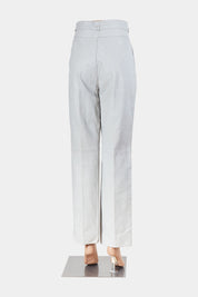 Assorted Brands White HIgh Rise Leather Tapered Pants