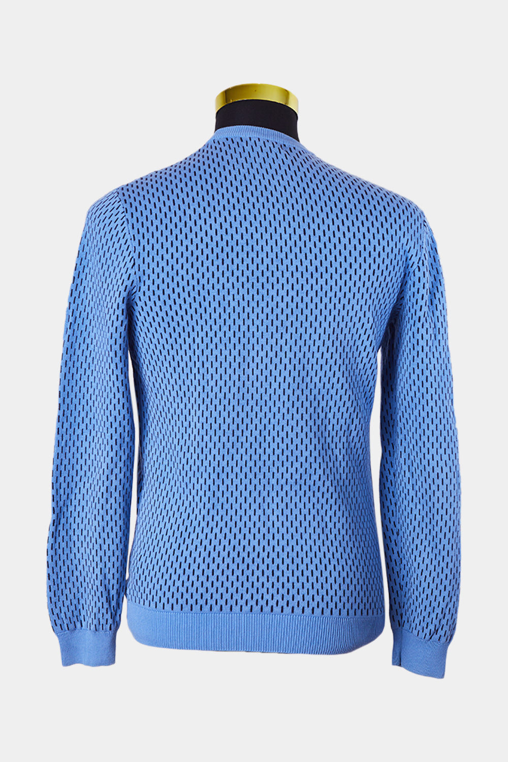 COS Blue Pattern Knit Sweaterr