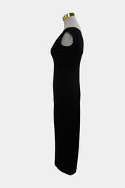 PARADISCO Black V-Neck Maxi Split Dress