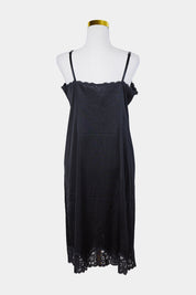 Vanity Fair Black Lace Detail Slip Dress
