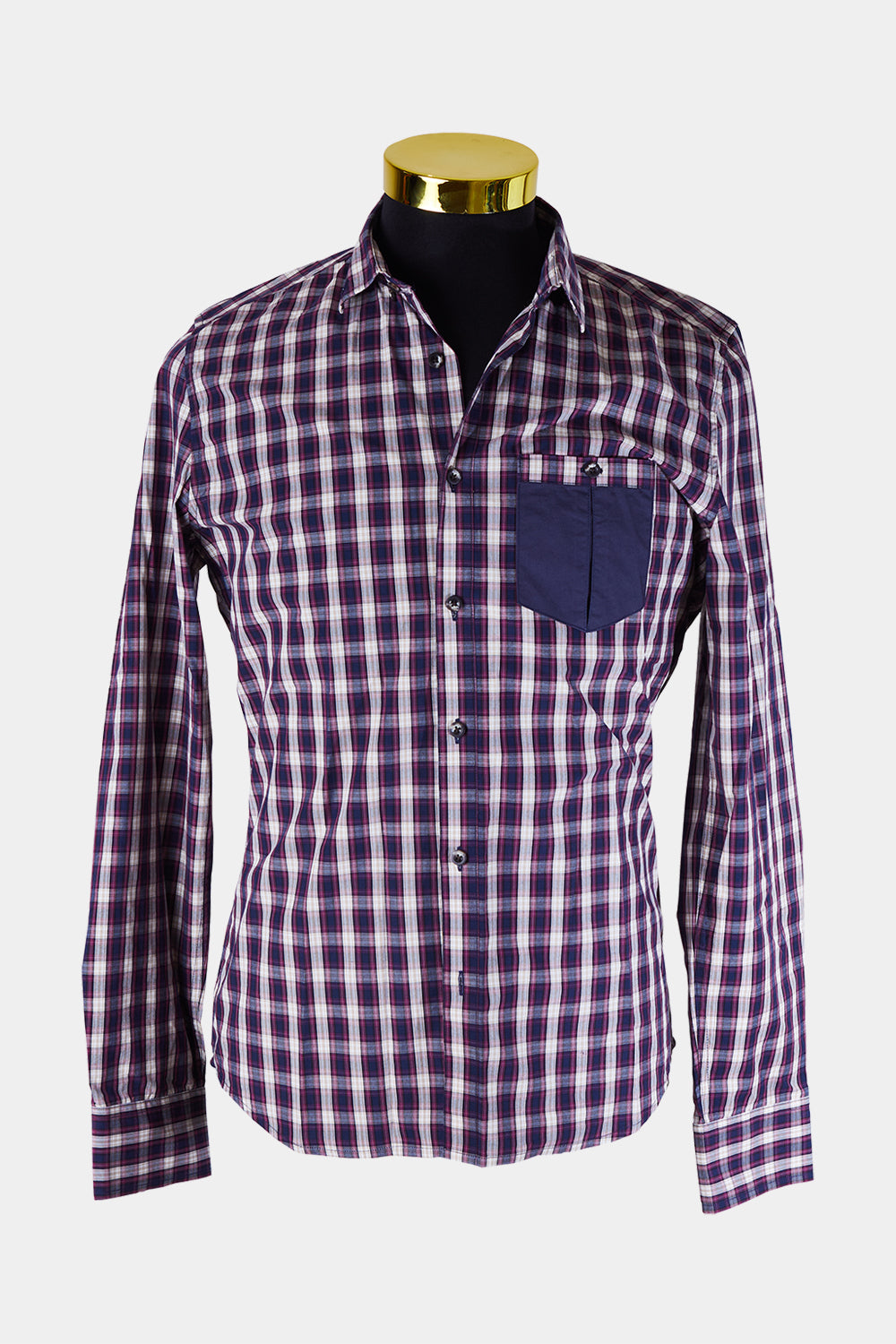 AUTONOMY Red Plaid Button Down Shirt