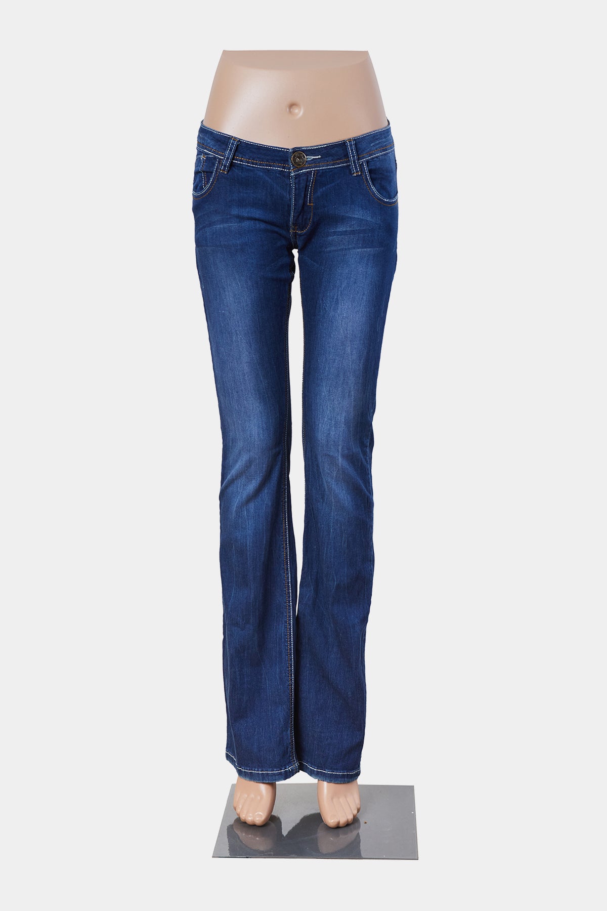 JENNYFER Blue Low Rise Bootcut Jeans