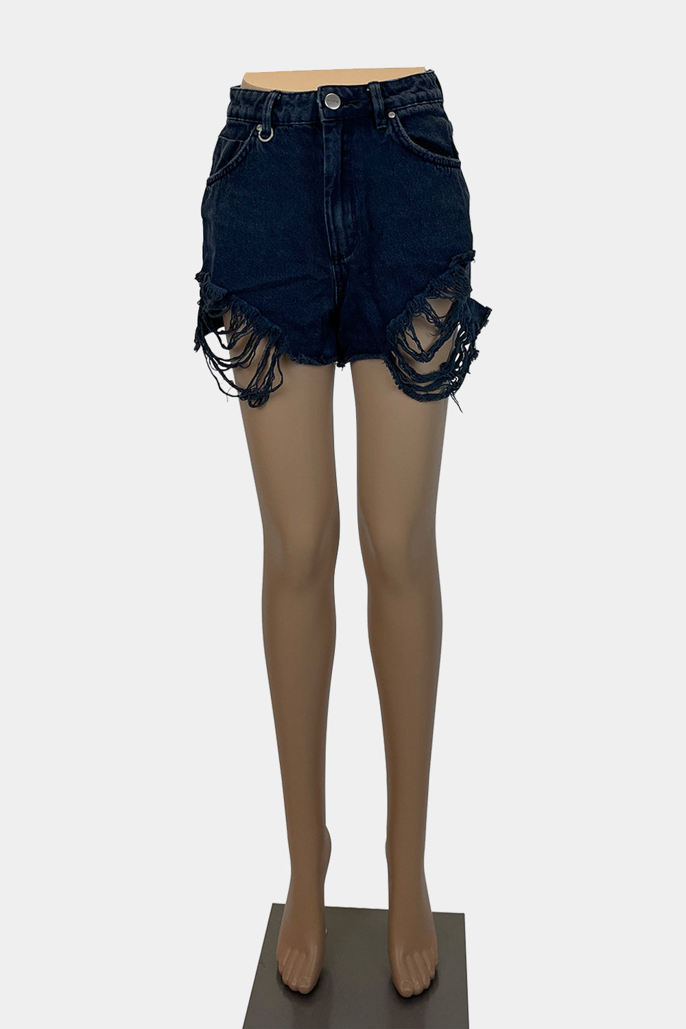 NEUW Washed Black Denim Shorts