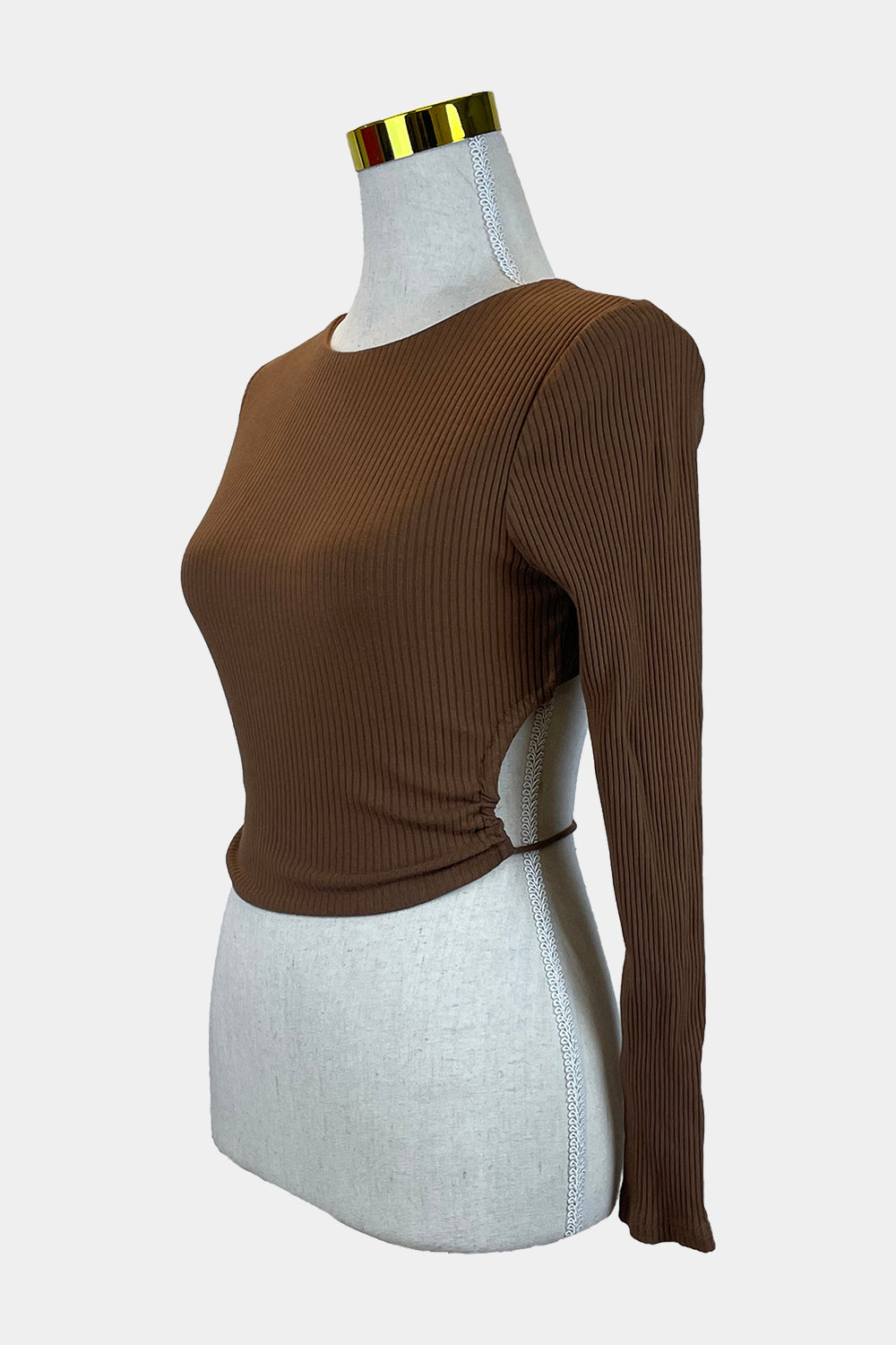 LUVALOT Brown Backless Top