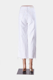 Insight Denim White Cropped High Waist Mom Jeans