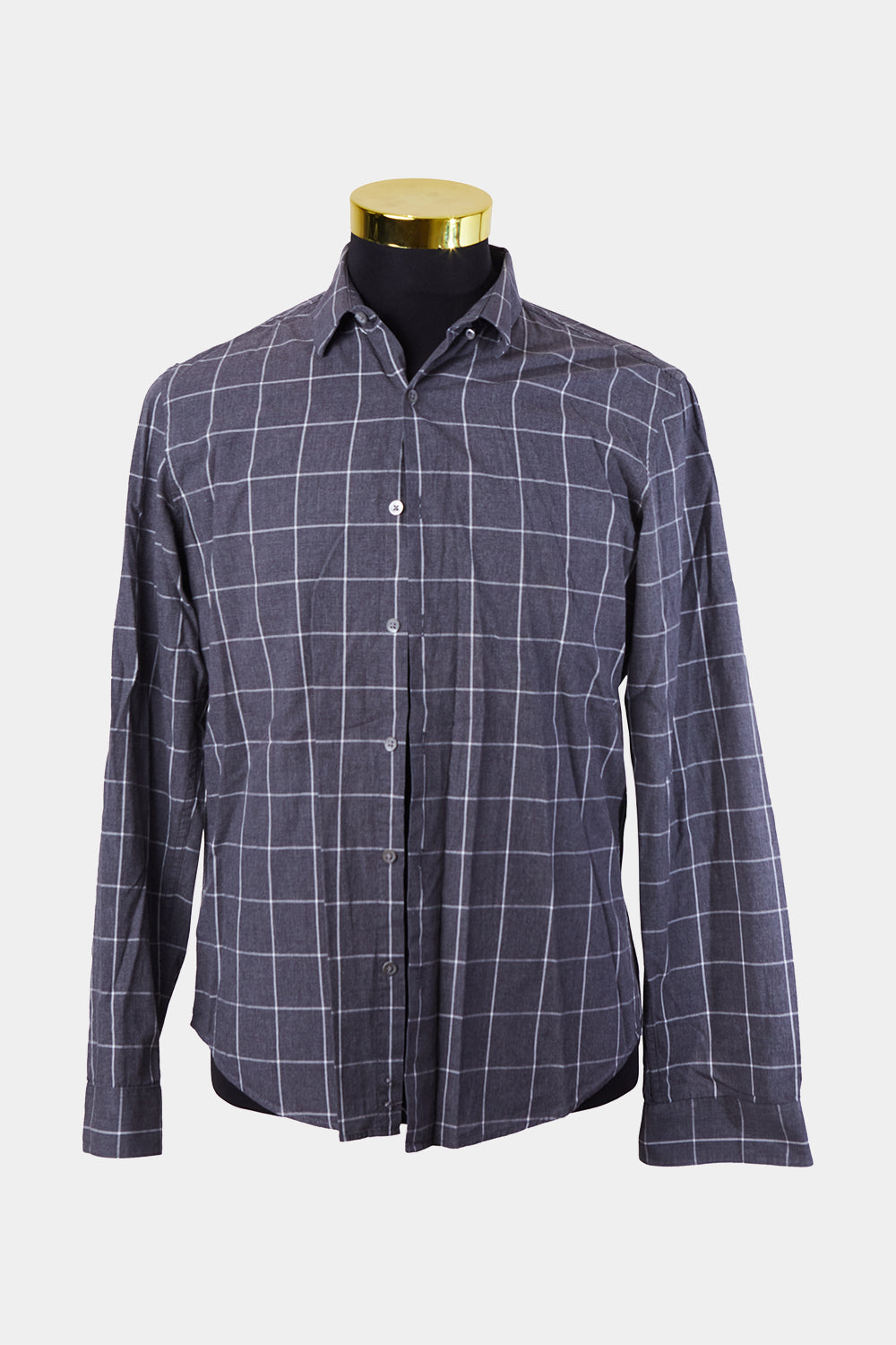Country Road Grey and White Pattern Slim Fit Button Down Shirt