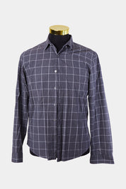 Country Road Grey and White Pattern Slim Fit Button Down Shirt