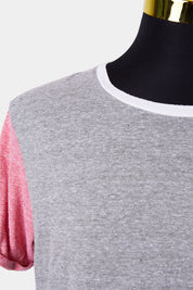 Supreme Being Grey White Red and Blue T Shirt
