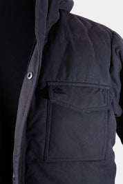 QUIKSILVER Grey Hooded Puffer Jacket