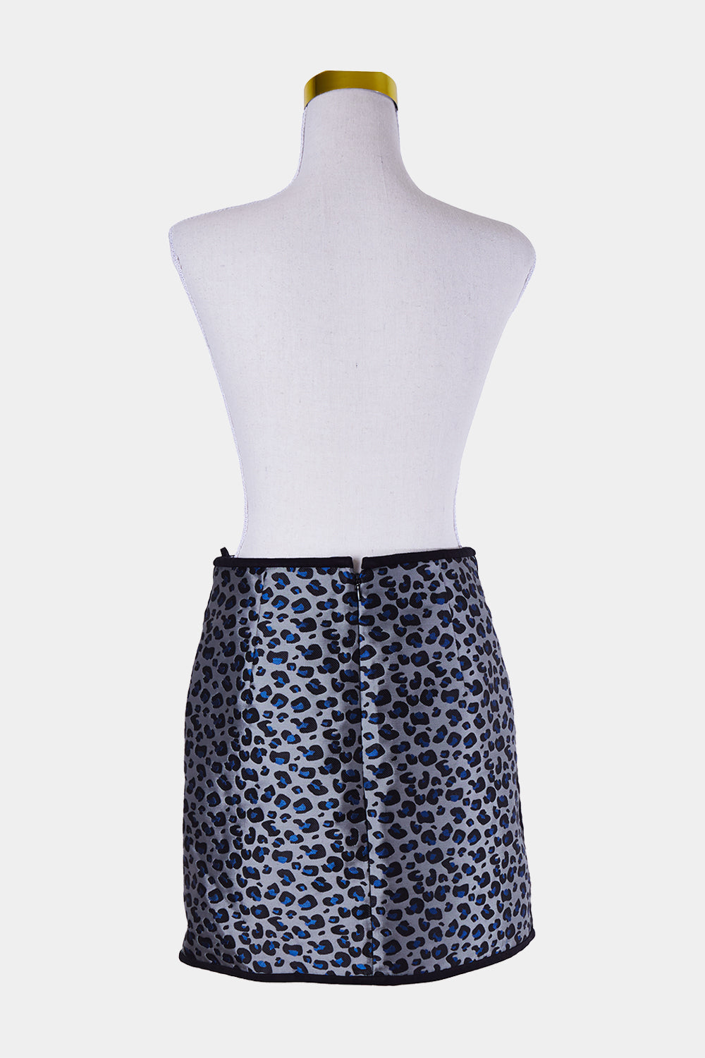 MARCS Blue Cheetah Print Mini Skirt