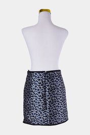 MARCS Blue Cheetah Print Mini Skirt