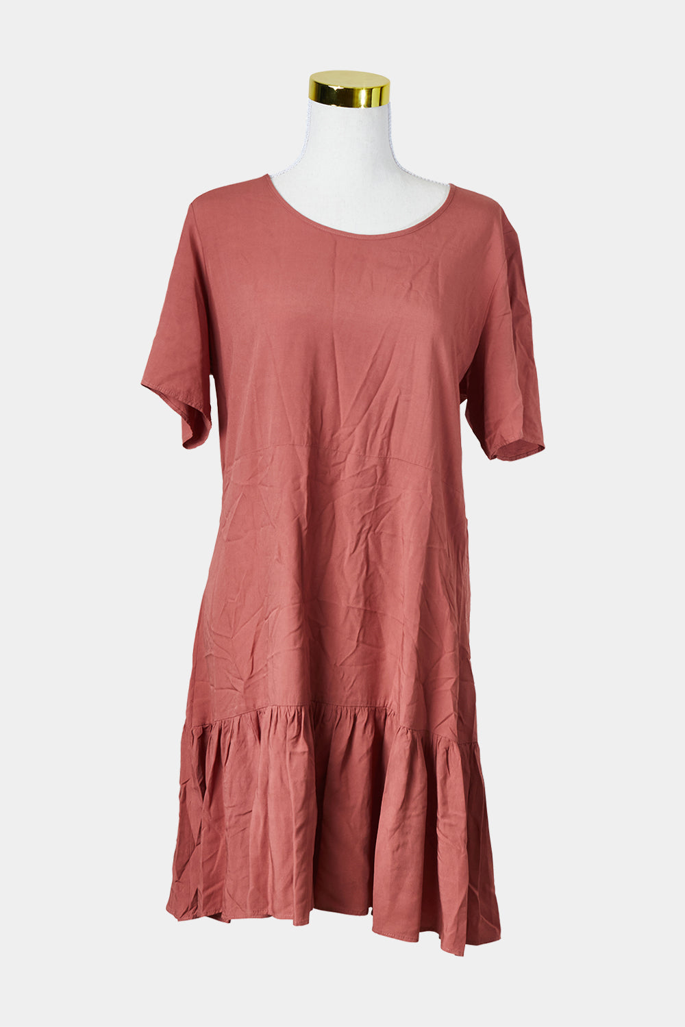 SABENA Rust Frill Shirt Dress