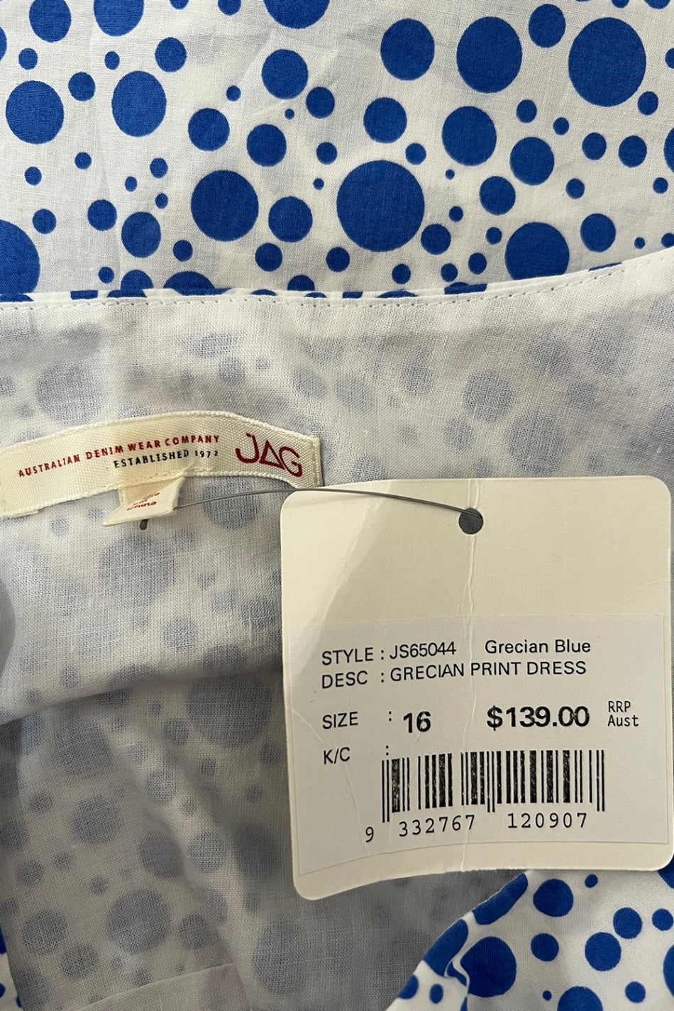 JAG White and Blue Dress