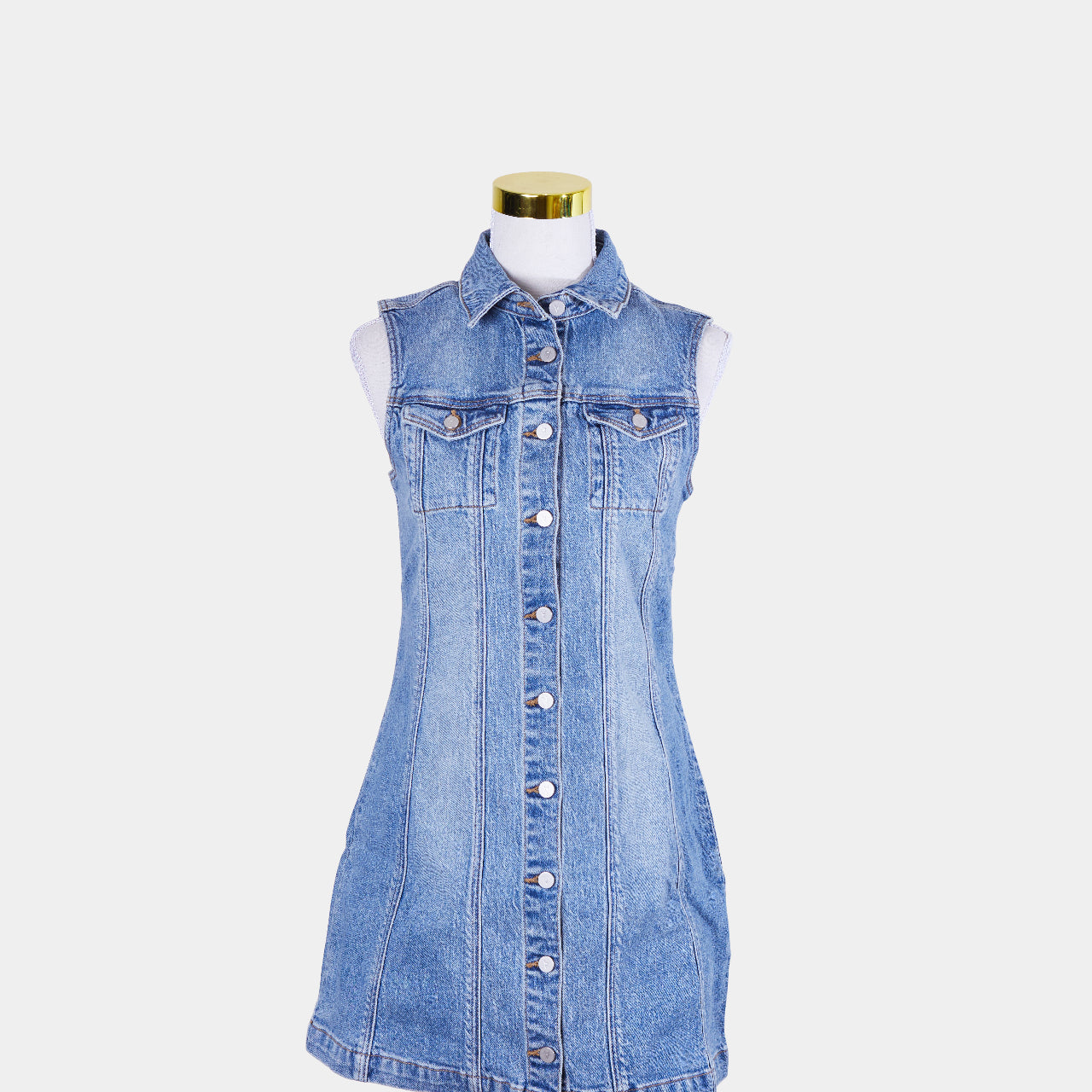 Abrand Jeans Blue Denim Button Down Dress