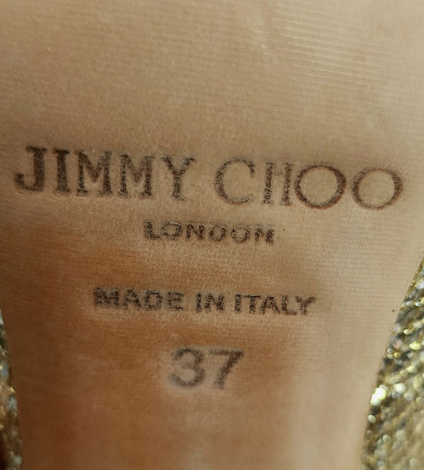 Jimmy Choo "Dempsey" crystal stilettos size 37 / 100mm heel