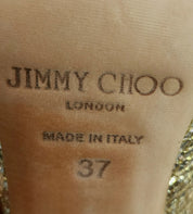 Jimmy Choo "Dempsey" crystal stilettos size 37 / 100mm heel