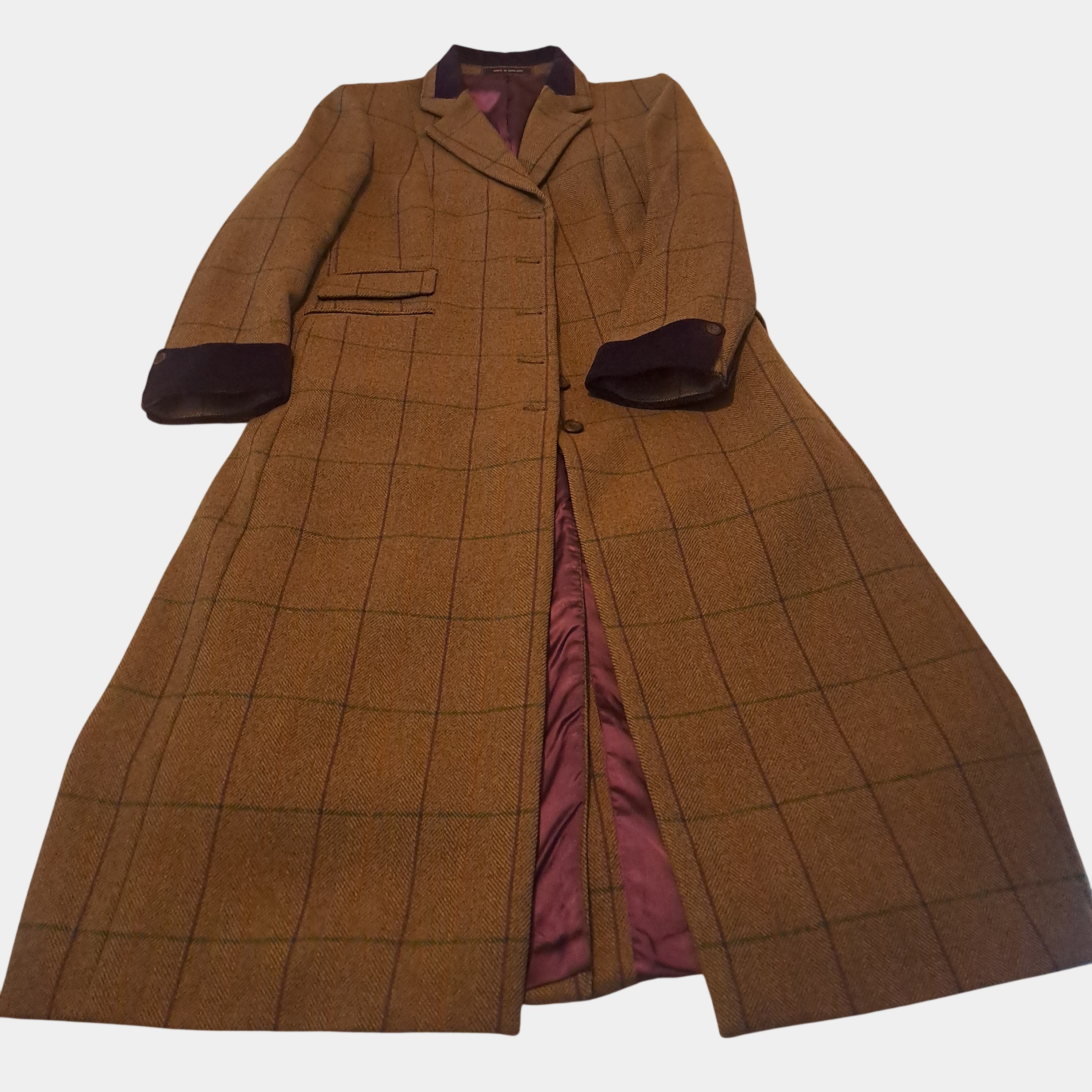 BOOKSTER tan long coat, size 10-12