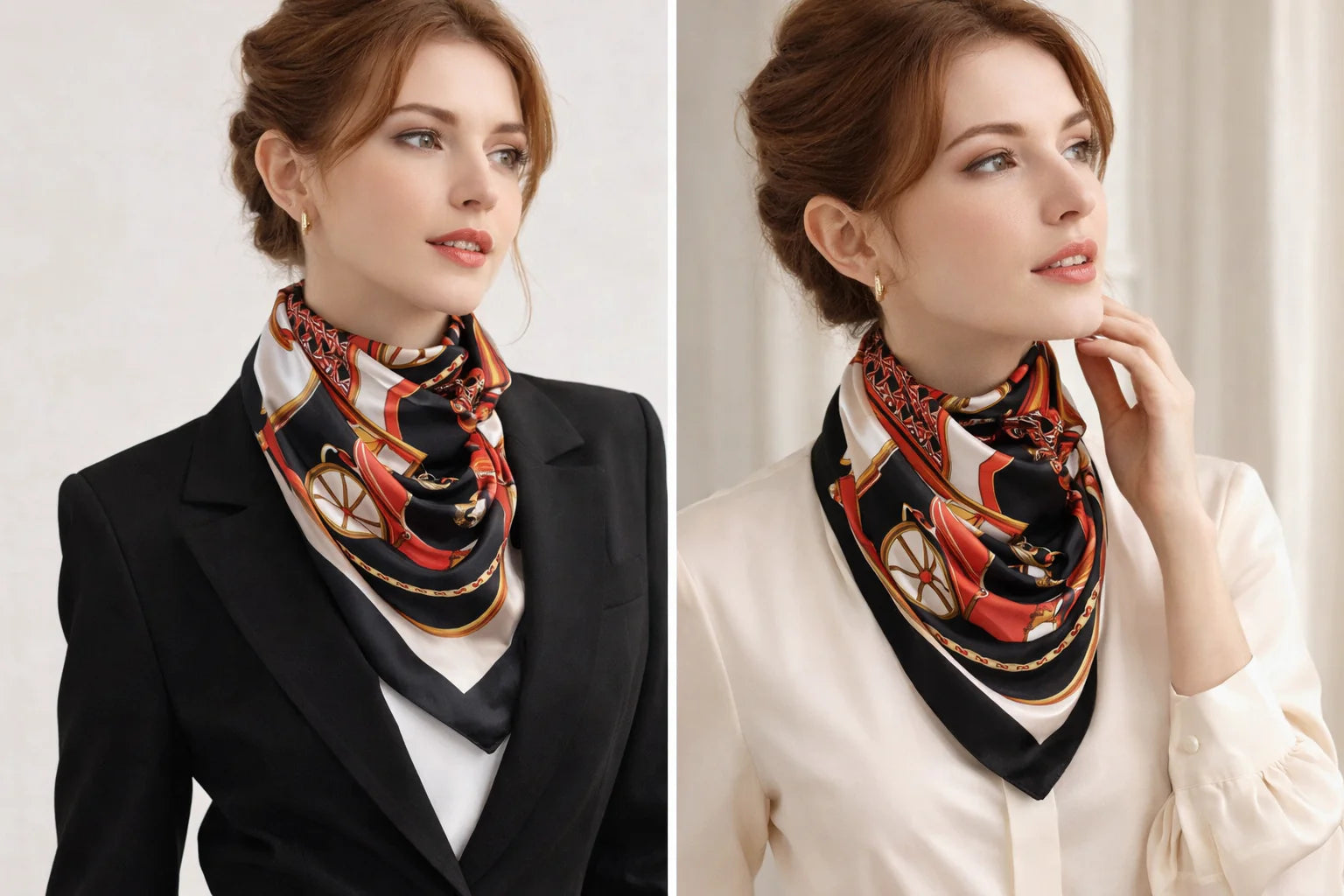 Anyyou Fashion Premium Satin Square Scarf – Blue Pink Silk-Feel Neckwrap for Women