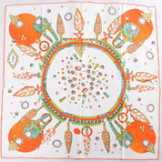 Anyyou Fashion Premium Satin Square Scarf -Orange Silk- Feel Neckwrap for Women