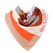 Anyyou Fashion Premium Satin Square Scarf -Khaki Silk Feel Neckwrap for Women