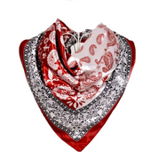 Anyyou Fashion Premium Satin Square Scarf – Wine Red Silk-Feel Neckwrap for Women