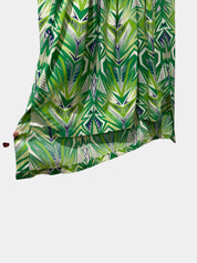 SASS & BIDE White/Blue/Green & Silver Dress with Detailed Cut out Hem Size 8