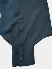 Cue Teal/Bottle Green Long Sleeve Button-Up Shirt Size 8