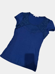 REVIEW Navy Blue Lace Top Size 8