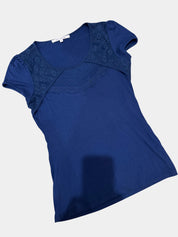 REVIEW Navy Blue Lace Top Size 8