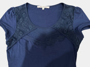 REVIEW Navy Blue Lace Top Size 8