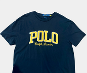 POLO RALPH LAUREN Black Polo Ralph Lauren t-shirt with yellow accents, Size M