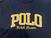 POLO RALPH LAUREN Black Polo Ralph Lauren t-shirt with yellow accents, Size M