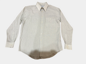 YVES SAINT LAURENT (YSL) (RN 67636 CA 17359) CASSANDRE SHIRT in Striped Cotton Poplin Size 34-35 Men's