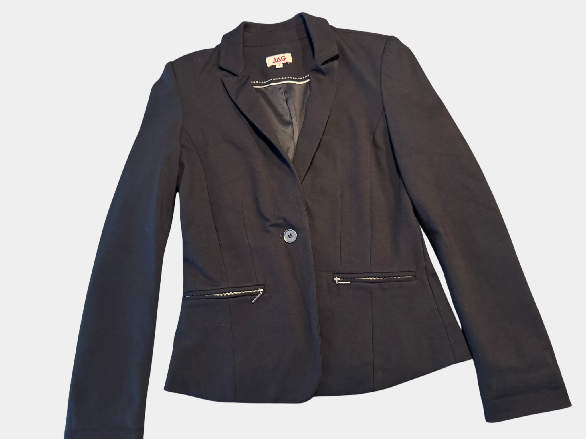 JAG Black Dress/Business Jacket Fully Lined Size 8