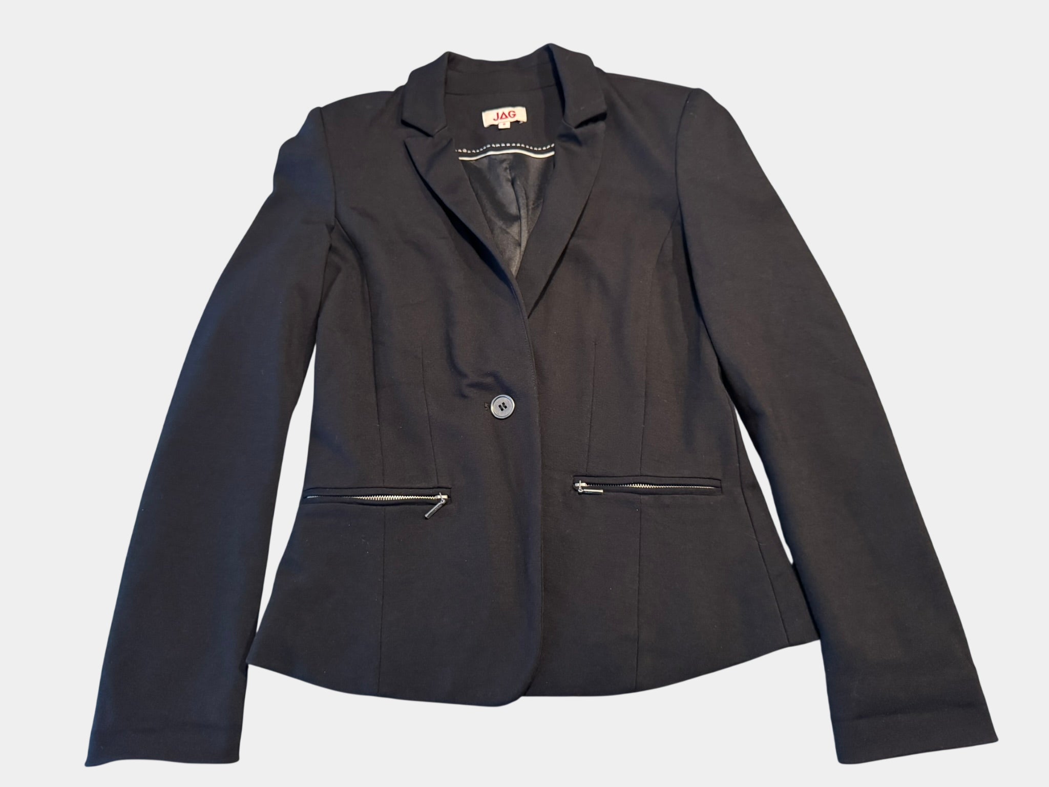 JAG Black Dress/Business Jacket Fully Lined Size 8