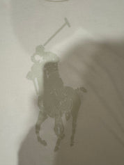 RALPH LAUREN Ralph Lauren white t-shirt with silver logo Size L  Slim Fit or Size M Regular Fit Brand New Never Worn