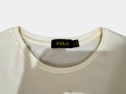 RALPH LAUREN Ralph Lauren white t-shirt with silver logo Size L  Slim Fit or Size M Regular Fit Brand New Never Worn