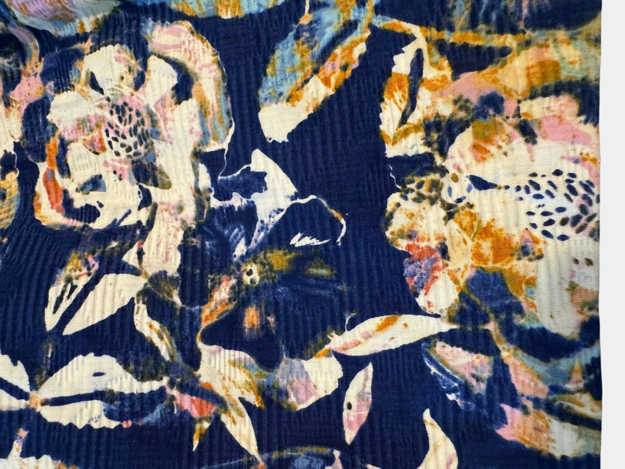 MARCS Blue Floral Fully Lined Skirt Size 8