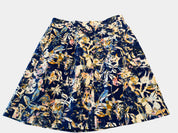 MARCS Blue Floral Fully Lined Skirt Size 8