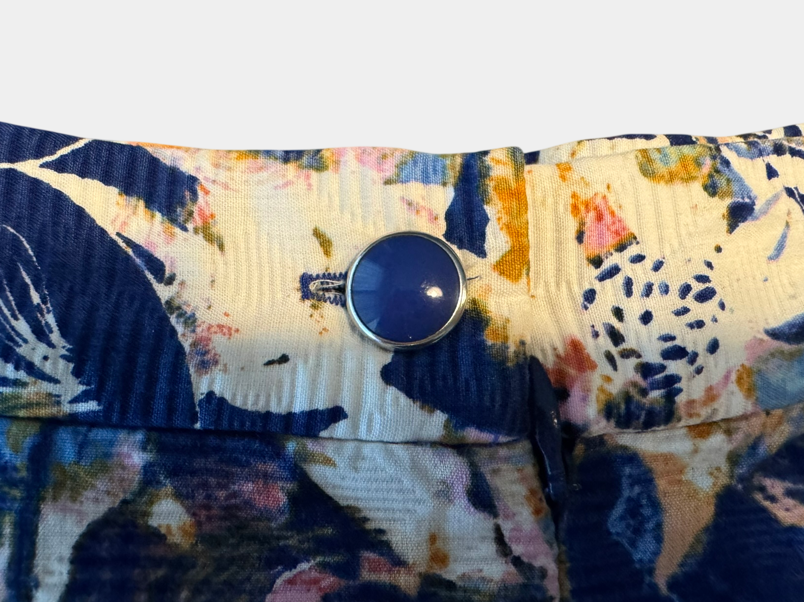 MARCS Blue Floral Fully Lined Skirt Size 8