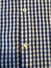 COUNTRY ROAD Blue/White Check Dress/Business Shirt Size M