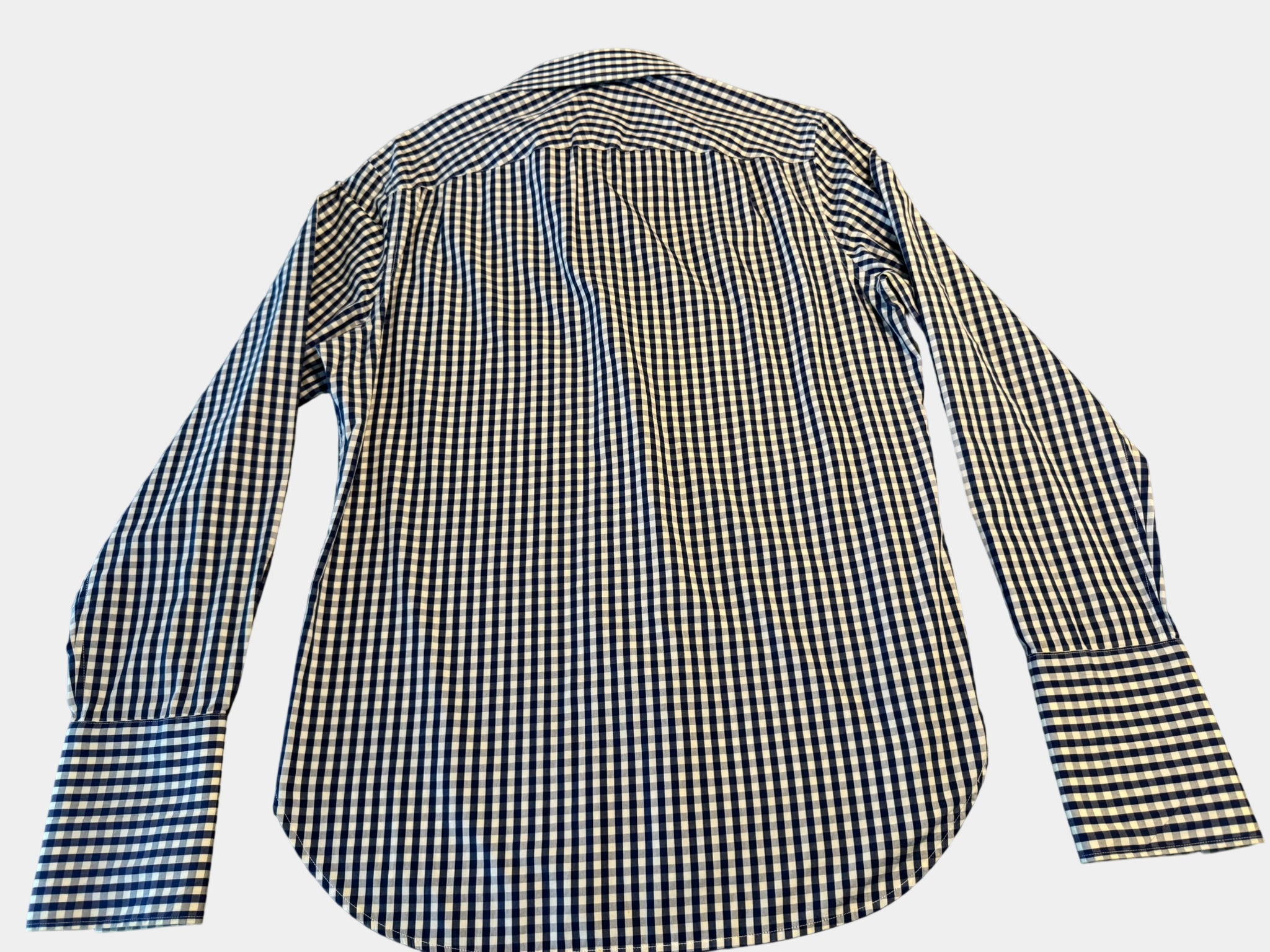 COUNTRY ROAD Blue/White Check Dress/Business Shirt Size M