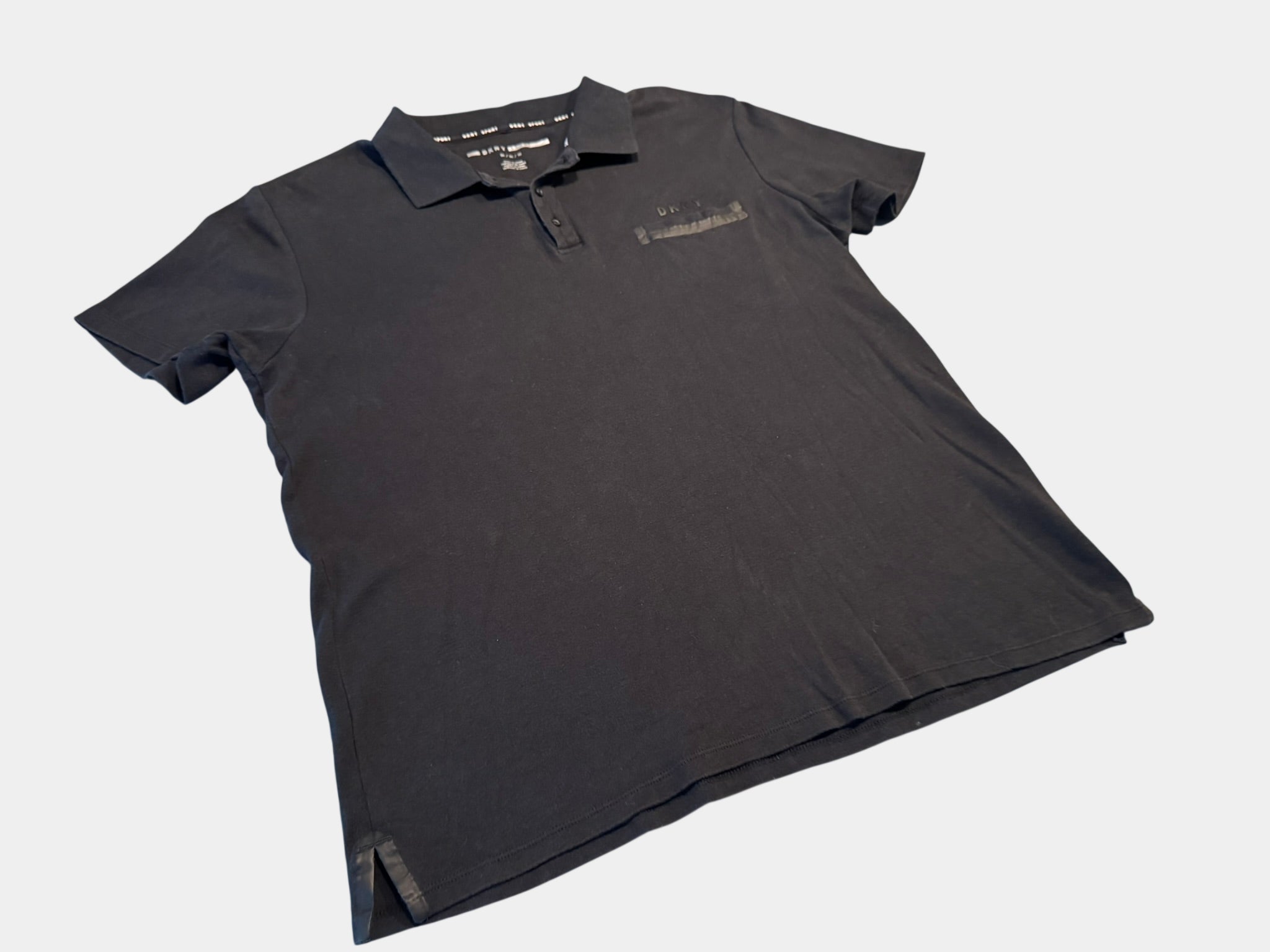 DKNY Sport Black Polo Shirt Size M