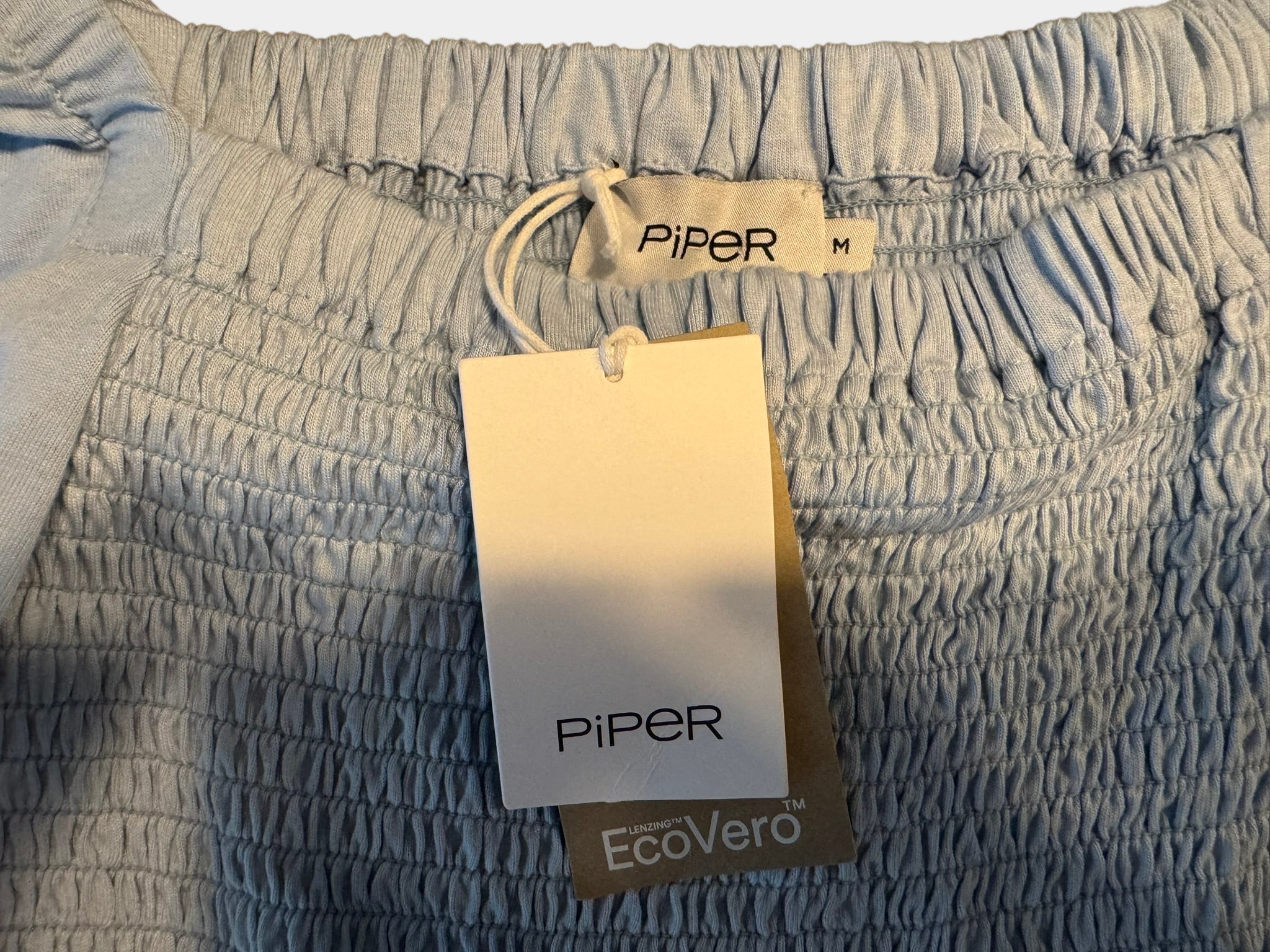 PIPER Baby Blue Off Shoulder Peplum Top Size M
