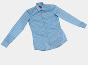 HUGO BOSS Sky Blue Plaid Long Sleeve Button Up Shirt Size 40