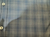ARMANI JEANS Blue and White Plaid Long Sleeve Button-Up Shirt Size L